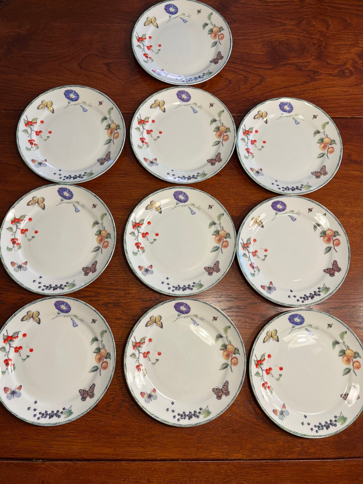 Janneke Brinkman Fruit & Flowers 10 stuks gebaksborden, Huis en Inrichting, Keuken | Servies, Overige typen, Ophalen of Verzenden