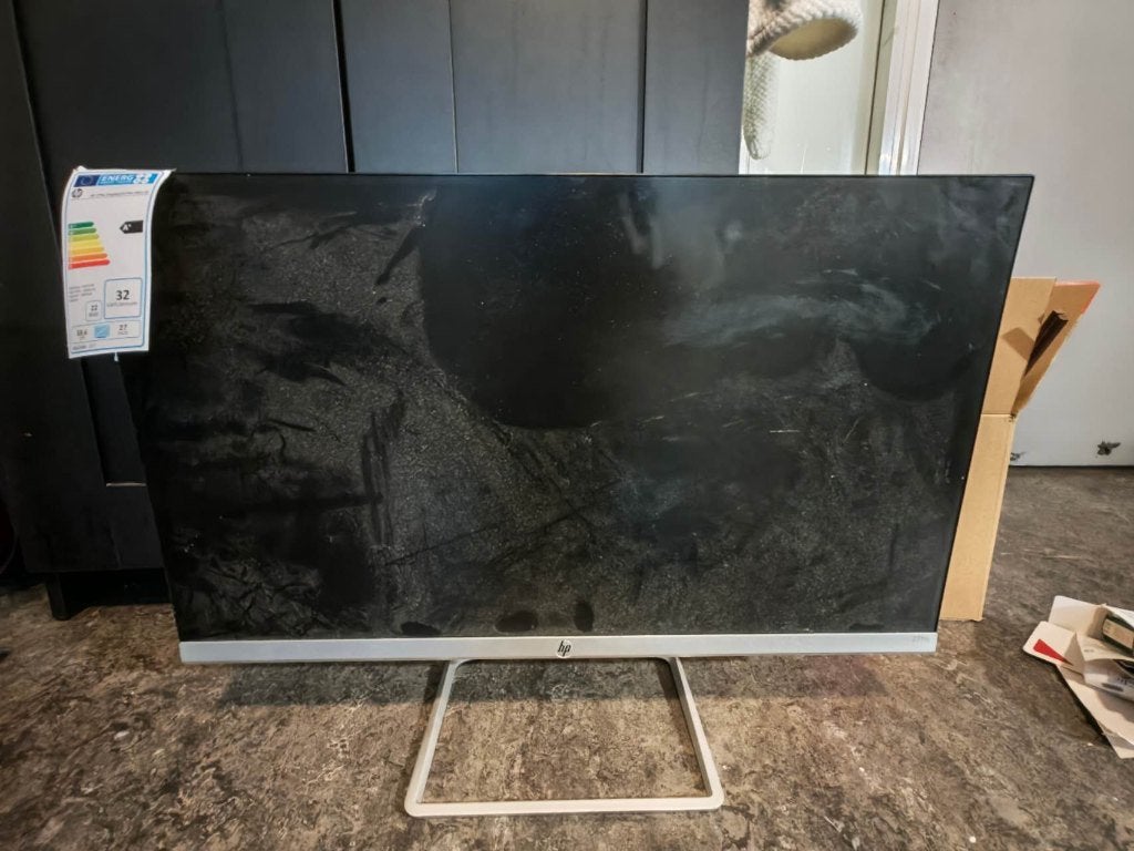 Defect HP 27" monitor | LCD paneel inwendig gebroken, Computers en Software, Ophalen, Kantelbaar, HDMI, HP