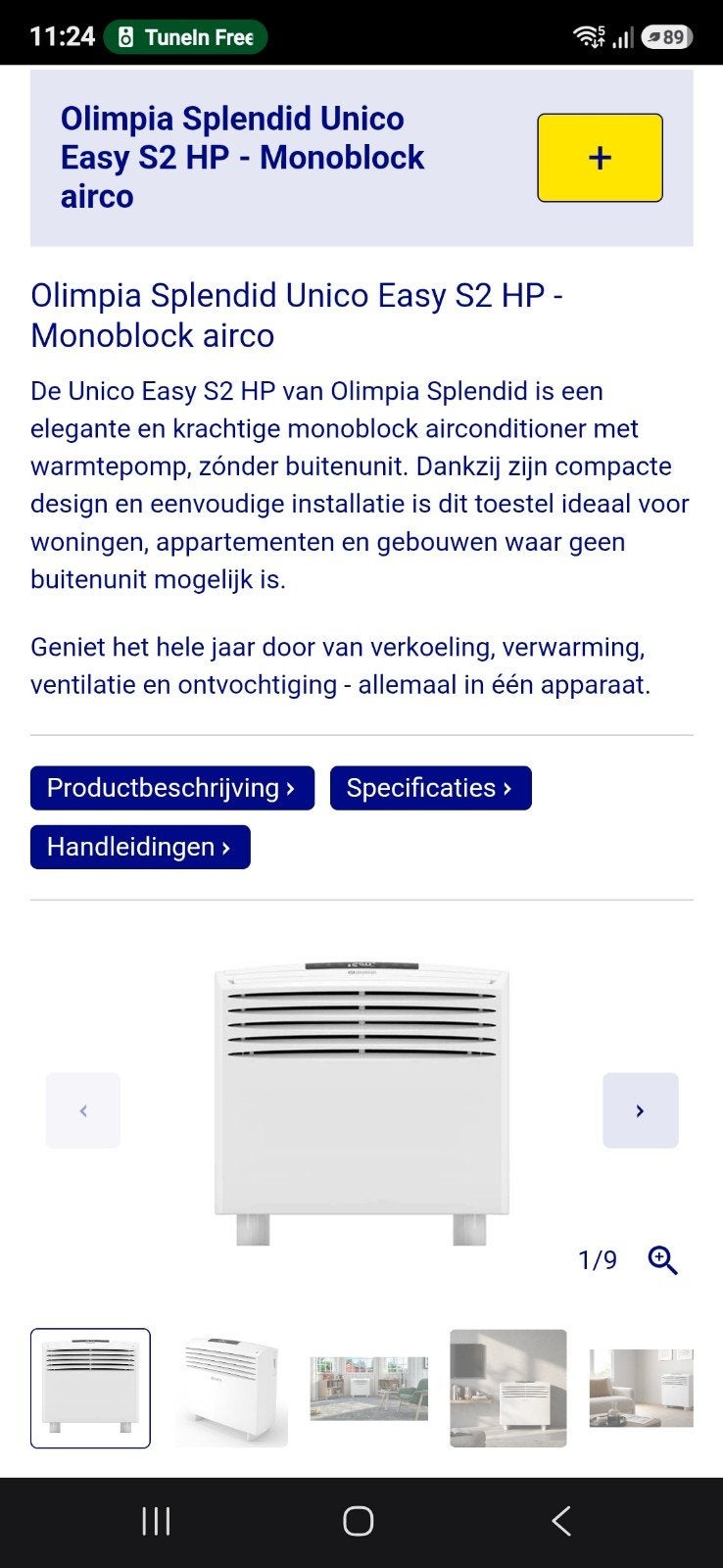 airco monoblock nieuw, Ophalen, Nieuw, Mobiele airco, 3 snelheden of meer