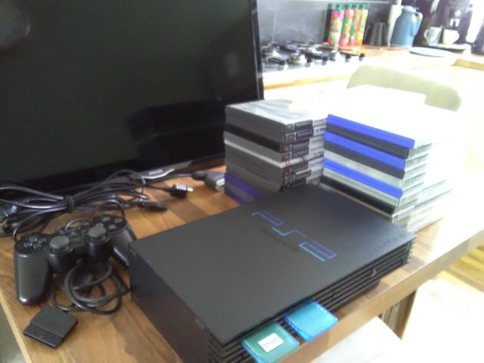 Playstation 2 phat ps2 scph 50004, Ophalen, Gebruikt, Met games, Met 1 controller
