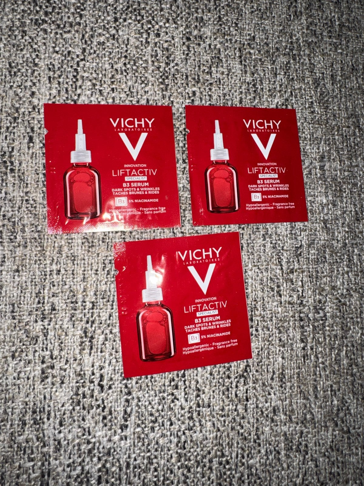 Vichy Liftactiv B3 Serum - Samples (3 stuks), Ophalen of Verzenden, Nieuw, Gehele gezicht, Verzorging