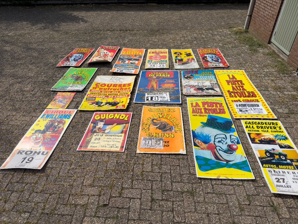 Circusaffiches e.a., Ophalen of Verzenden, A1 t/m A3, Reclame, Rechthoekig Staand
