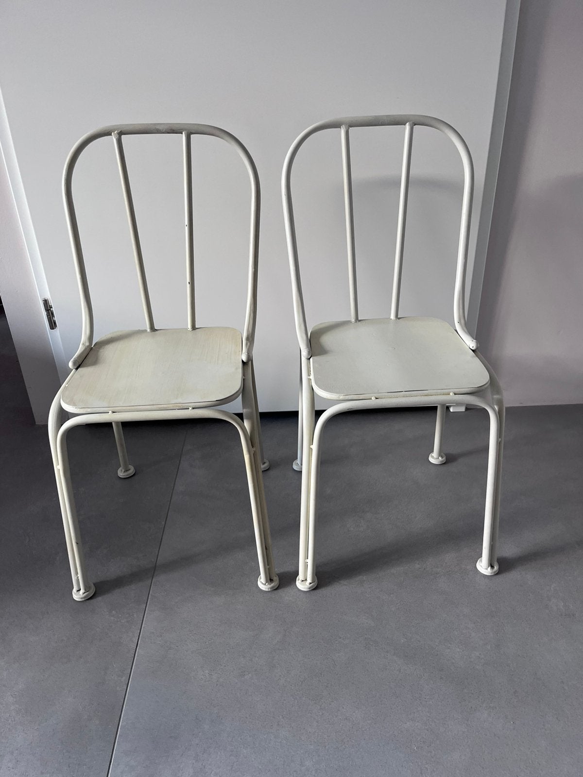 2 stoeltjes lichtgroen mint metaal kinderstoeltjes, Huis en Inrichting, Stoelen, Ophalen, Zo goed als nieuw, Metaal, Twee