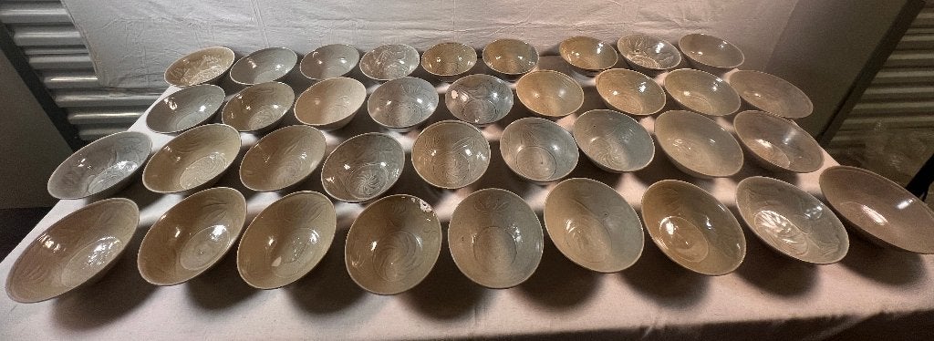 Chinees Song Celadon hoge kommen (36 stuks), Ophalen