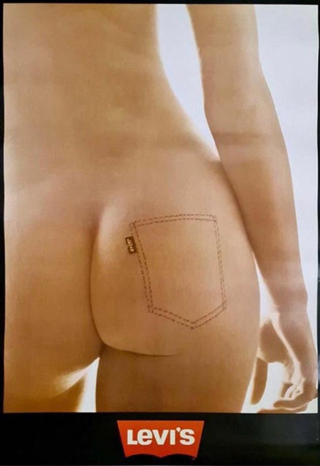 Vintage  levi’s poster Ida van Bladel, Ophalen, Met lijst, Deurposter of groter, Rechthoekig Staand