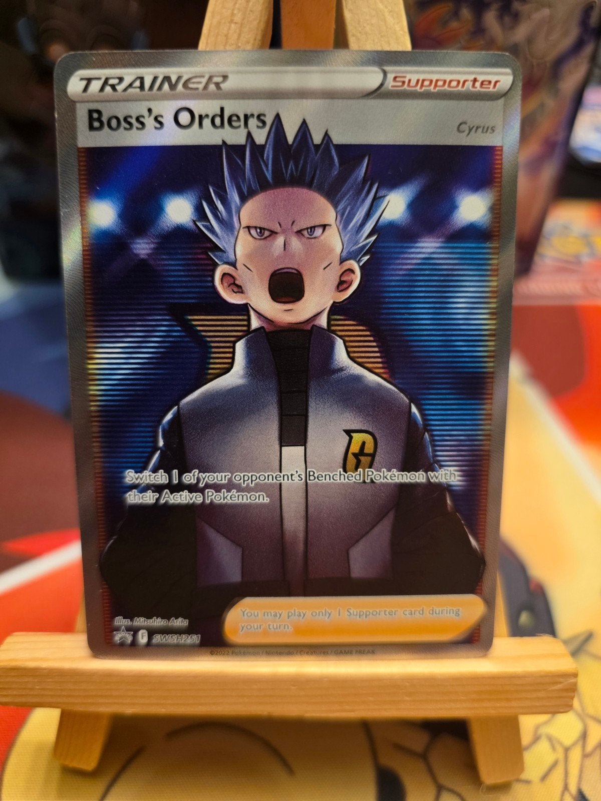 Pokemon Promo Boss's Order SwSh251, Verzenden, Zo goed als nieuw, Losse kaart, Foil
