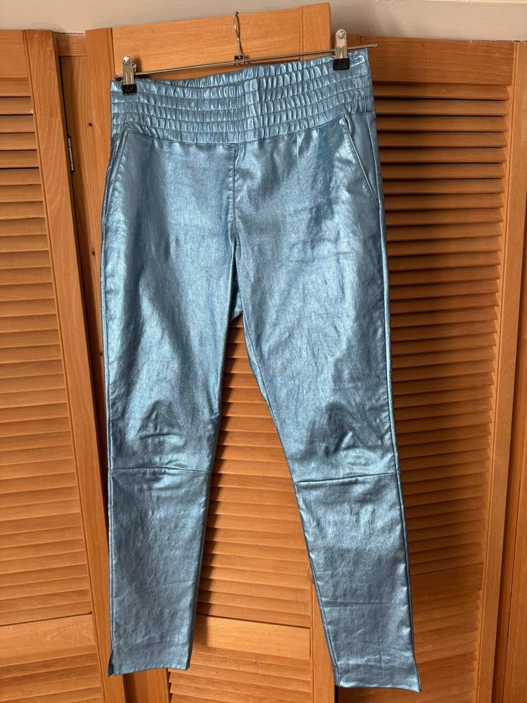 Ibana leren broek maat 40, Kleding | Dames, Maat 38/40 (M), Blauw, Ophalen of Verzenden, Zo goed als nieuw