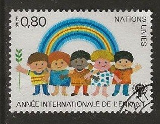 Verenigde Naties 9, regenboog, Verzenden, Gestempeld, Noord-Amerika