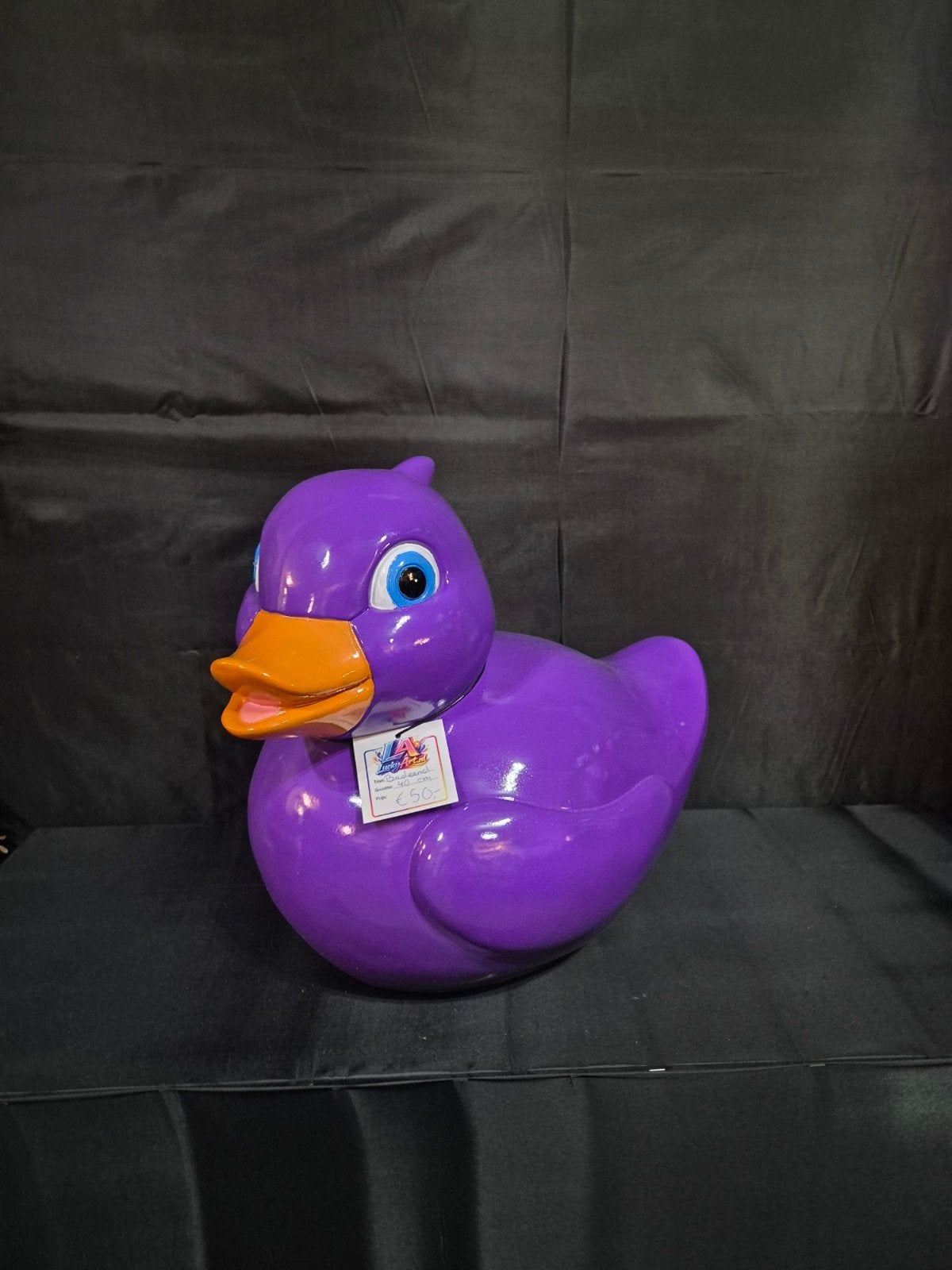 Grote paarse badeend - 40cm polyester decoratie, Ophalen, Zo goed als nieuw, X, Paars