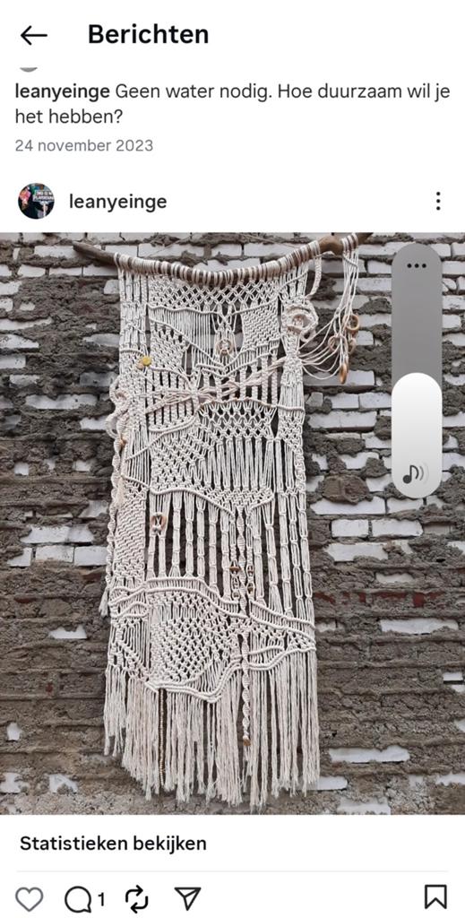Macramé wandkleed, Ophalen of Verzenden, Nieuw