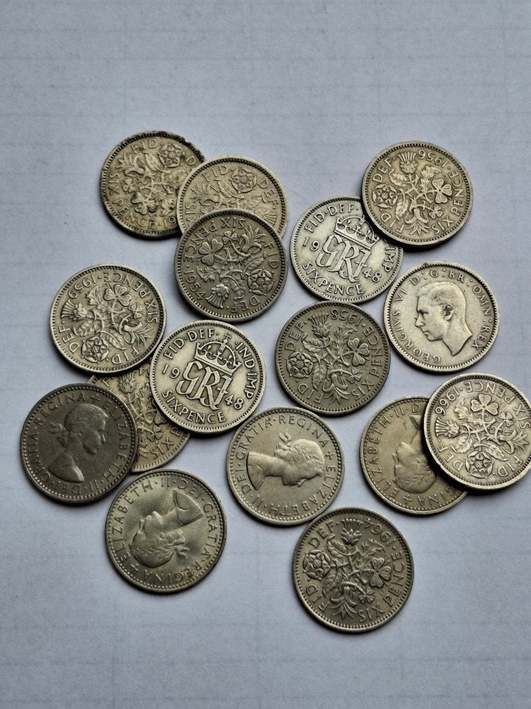 Six pence 16 stuks - diverse jaartallen Engeland UK, Verzenden, Overige landen, Losse munt
