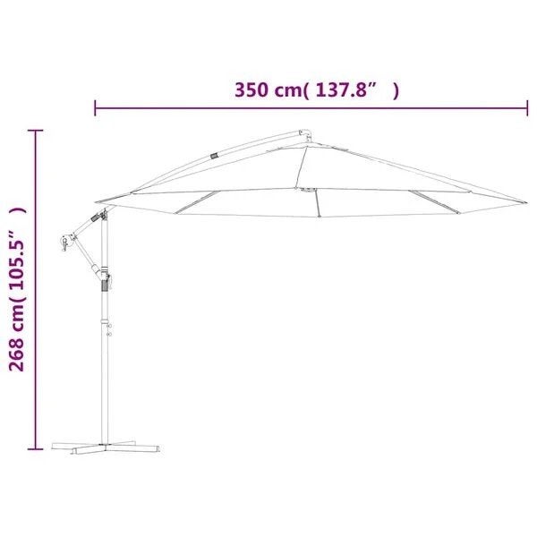 parasol, Tuin en Terras, Parasols, Ophalen of Verzenden, Gebruikt, Zweefparasol, Kantelbaar