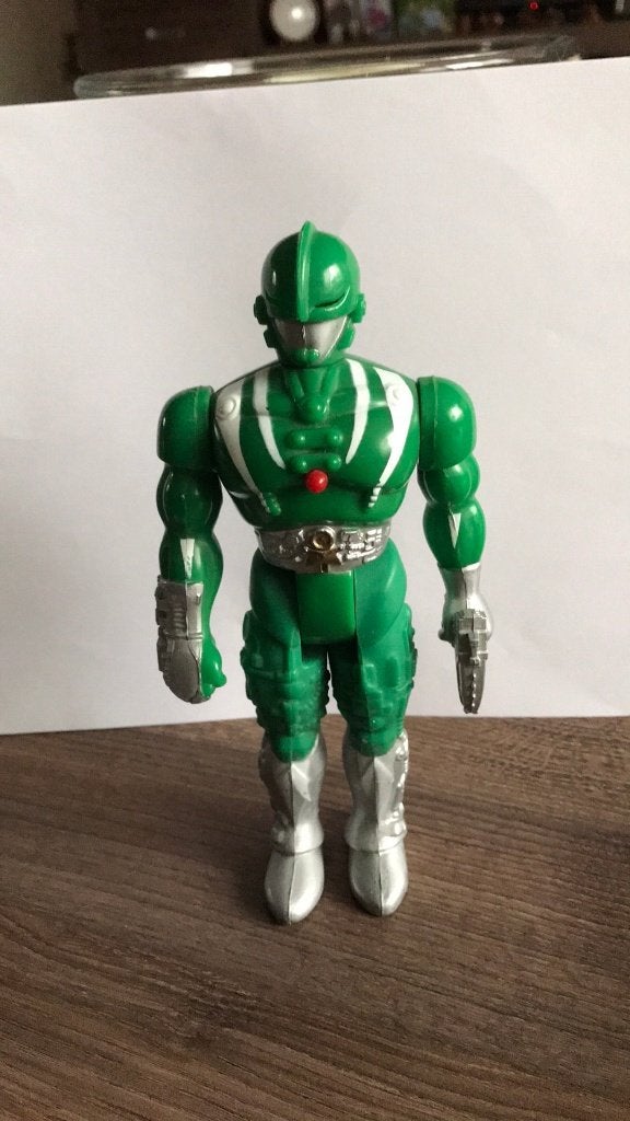 Vintage Ninja Power Ranger Knock-Off 18 cm met geluid, Ophalen of Verzenden, Gebruikt