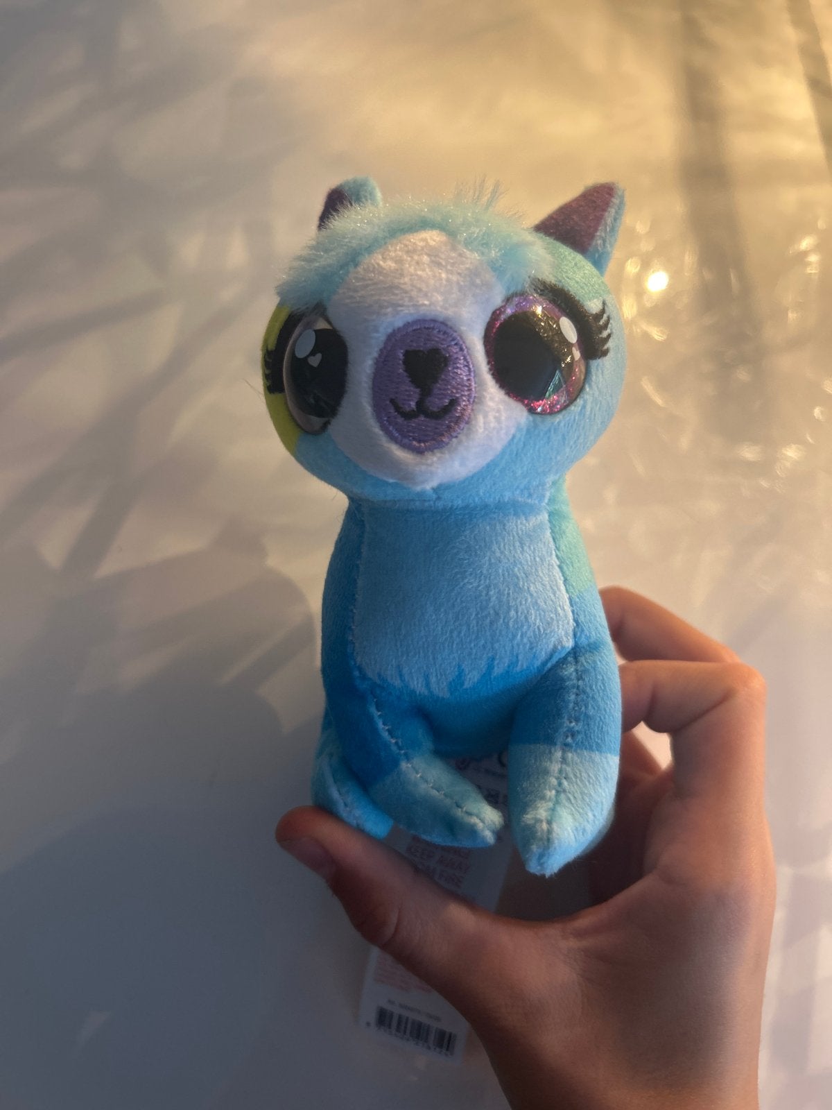 Schattige blauwe luiaard knuffel met grote ogen, Overige merken, Overige karakters, Overige typen, Blauw
