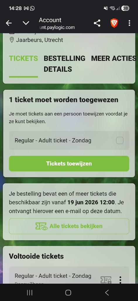 Heroes Of Dutch Con Ticket, Tickets en Kaartjes, Eén persoon