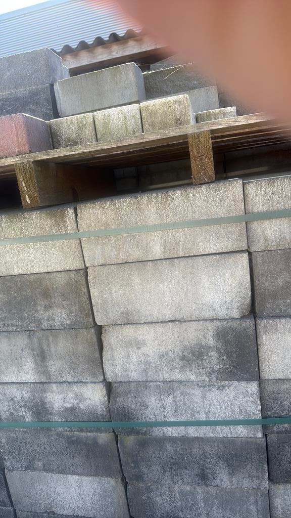 Stapelblokken 12x12x30 tumbled grijs/antra/brons € 1,25 p.st, Ophalen, Blok, Nieuw, Minder dan 25 cm