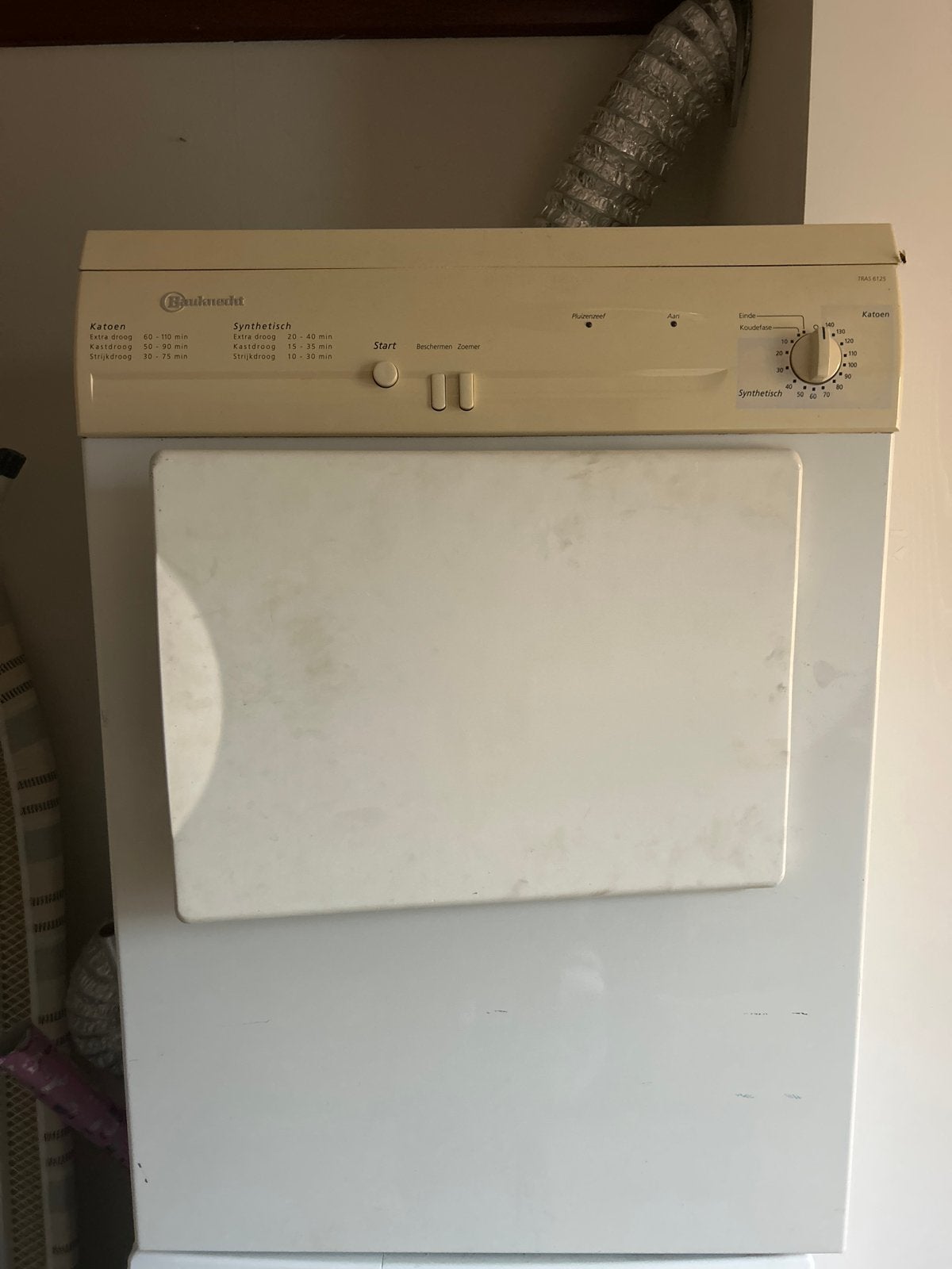 Bauknecht Droger -l, Ophalen, 6 tot 8 kg, Gebruikt, Overige typen