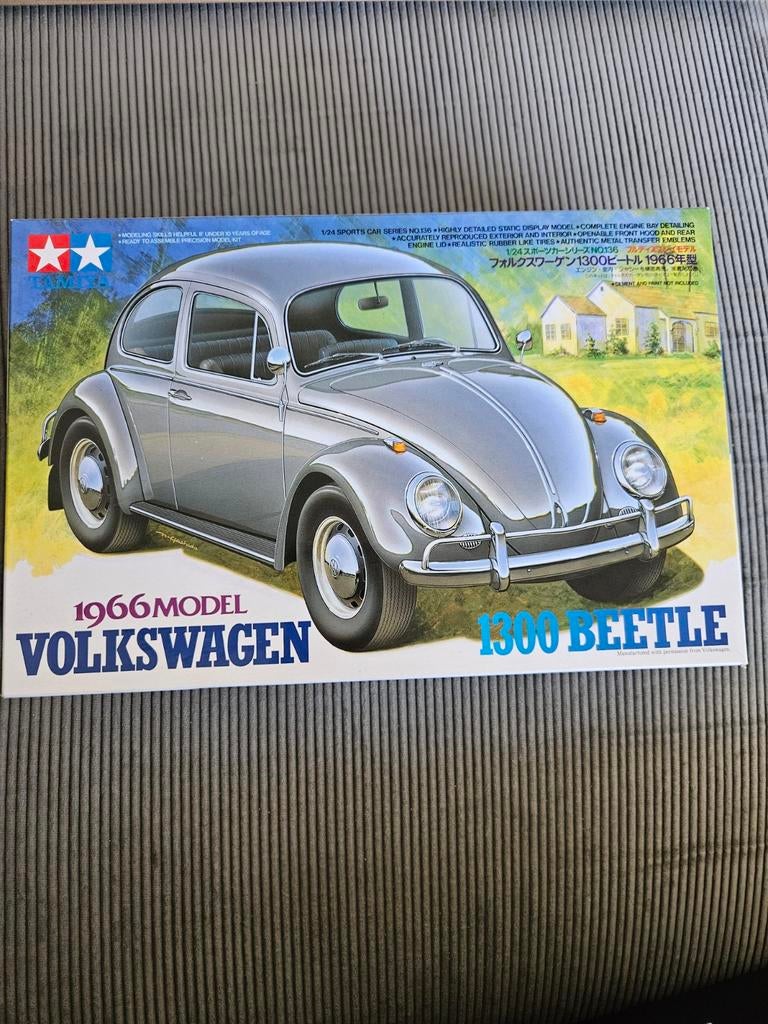 Tamiya 1300 beetle 1966 model volkswagen, Auto, Groter dan 1:32, Nieuw, Ophalen of Verzenden