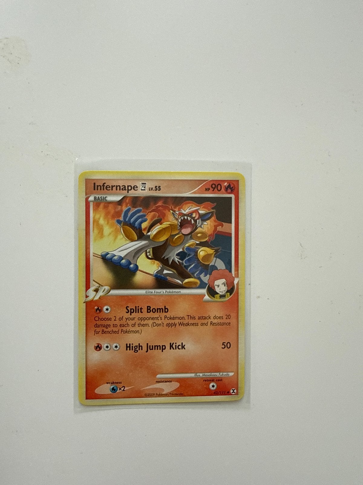 Infernape Lv.55 Pokémon kaart, Ophalen of Verzenden, Zo goed als nieuw, Losse kaart