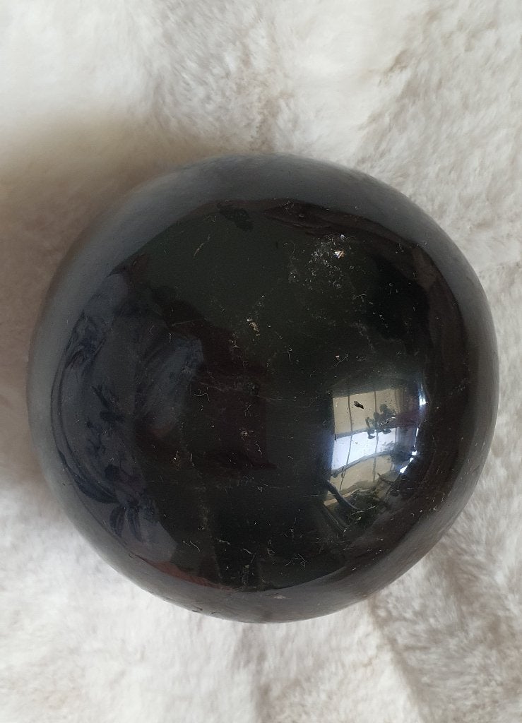Morion bol 12 cm 2,6 Kg Osiris kristal, Top zwarte Rookwarts, Verzamelen, Mineralen en Fossielen, Verzenden, Mineraal