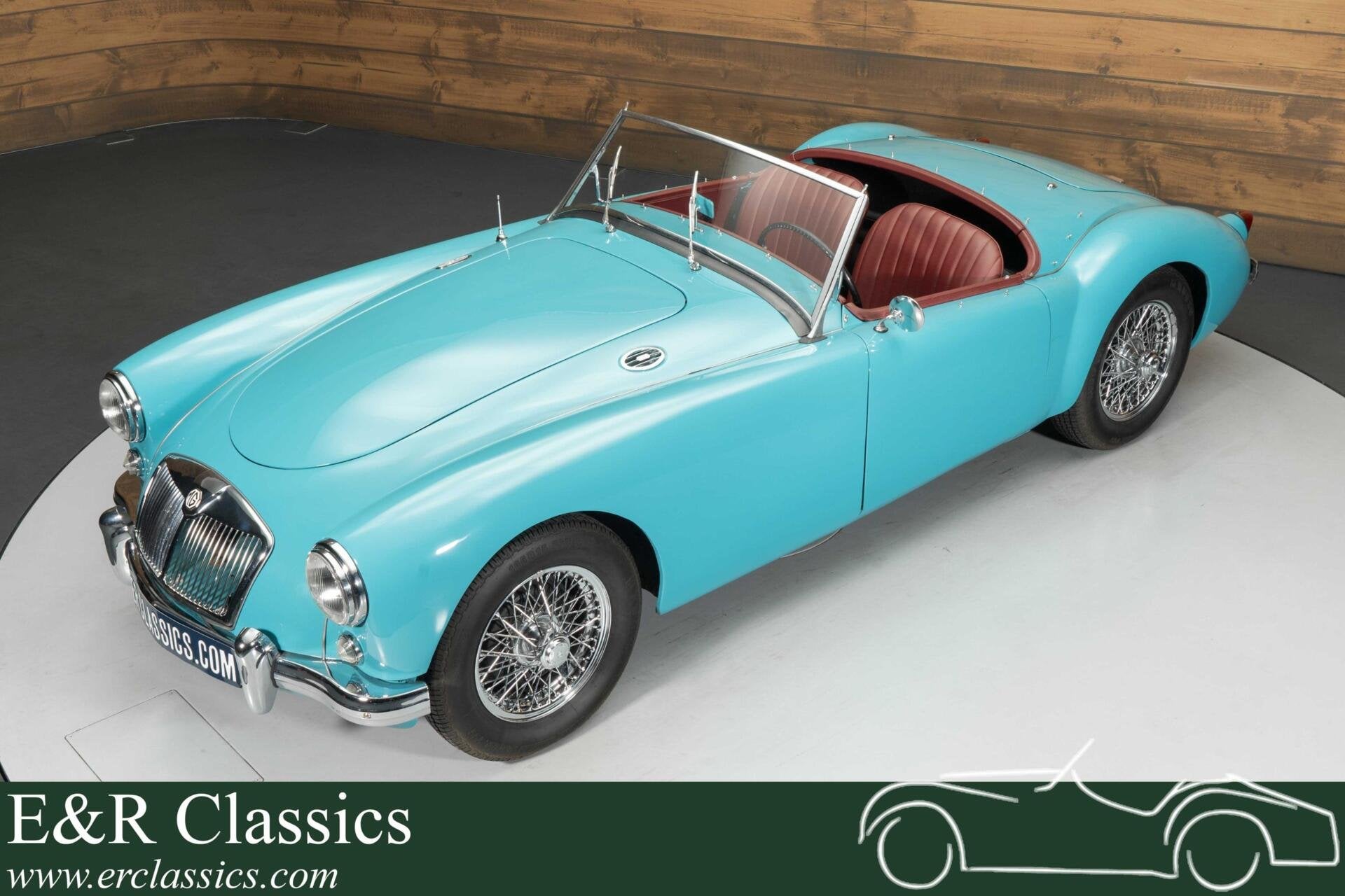 MG MGA Cabriolet | 1958, Auto's, Achterwielaandrijving, Blauw, Leder, Handgeschakeld