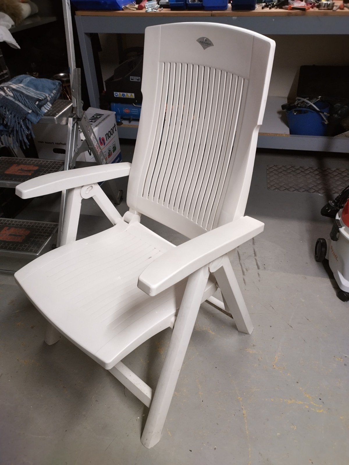 Aquarius en Hartman verstelbare en inklapbare tuinstoelen, Ophalen, Kunststof, Verstelbaar