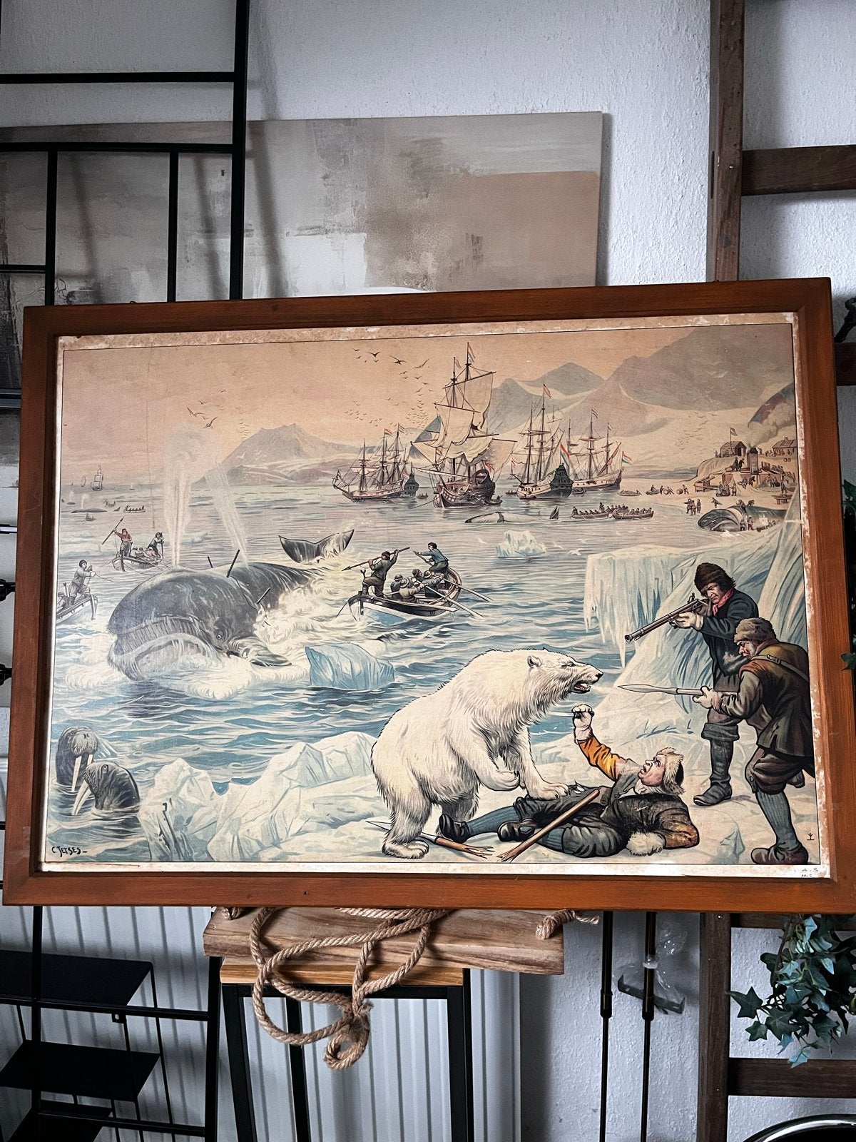 Overwintering op Nova Zembla - Historische Print, Antiek en Kunst, Kunst | Schilderijen | Klassiek, Ophalen, Maritiem / water