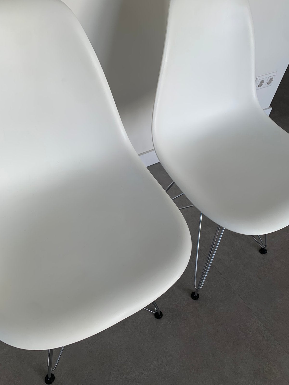 Twee nieuwe Eiffel draad stoelen design wit, Ophalen, Nieuw, Wit, Twee