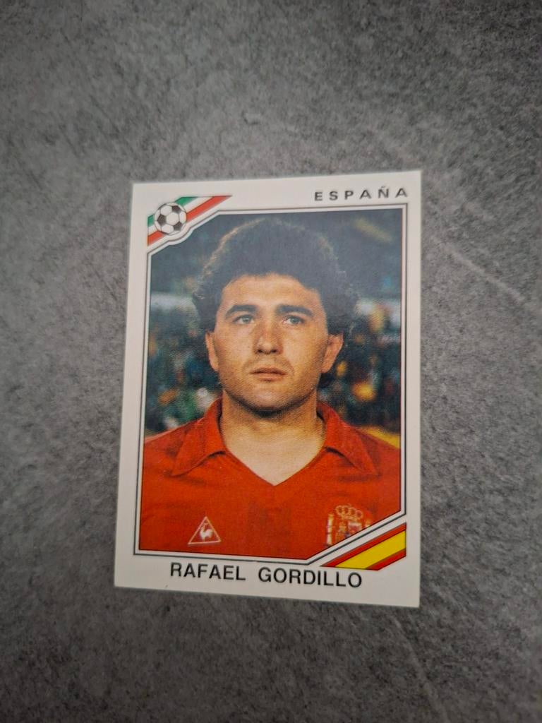 Panini sticker WK 86 Mexico. Rafael Gordillo Spanje., Verzenden, Zo goed als nieuw, Sticker