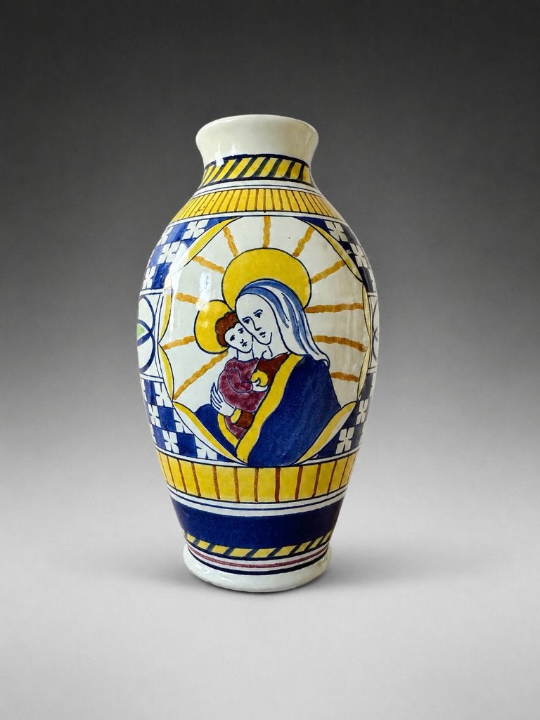 Koninklijke Goedewaagen Gouda vaas Madonna – 23 cm, Antiek en Kunst, Ophalen of Verzenden