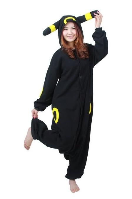 Umbreon onesie 128-134 Pak Kostuum Zwart Rood Geel *defect, Kinderen en Baby's, Carnavalskleding en Verkleedspullen, Ophalen of Verzenden