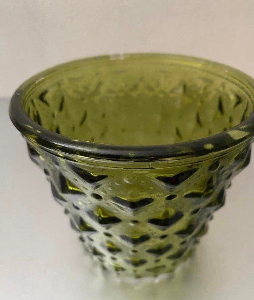 Sfeervolle J-Line glazen vaas / waxinelichthouder, 10 cm, Ophalen of Verzenden, Groen, Glas