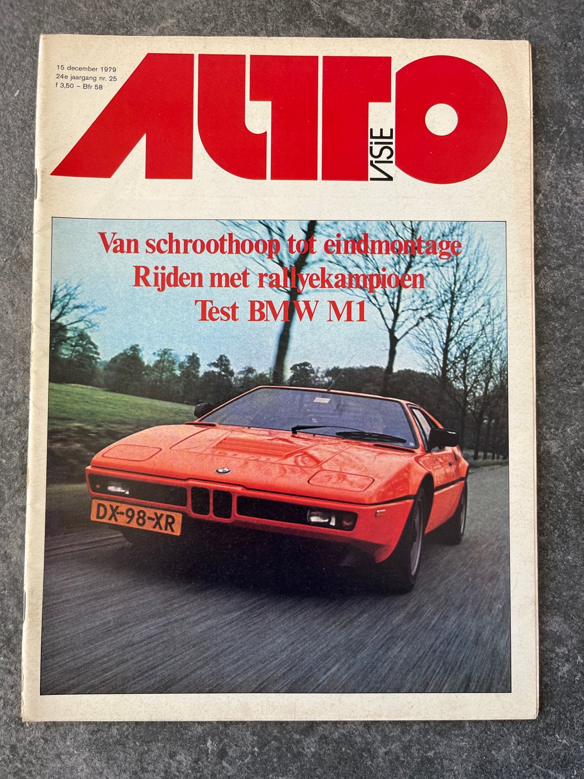 AutoVisie Magazine - BMW M1 Test - 15 december 1979, Ophalen of Verzenden, Gelezen, Algemeen