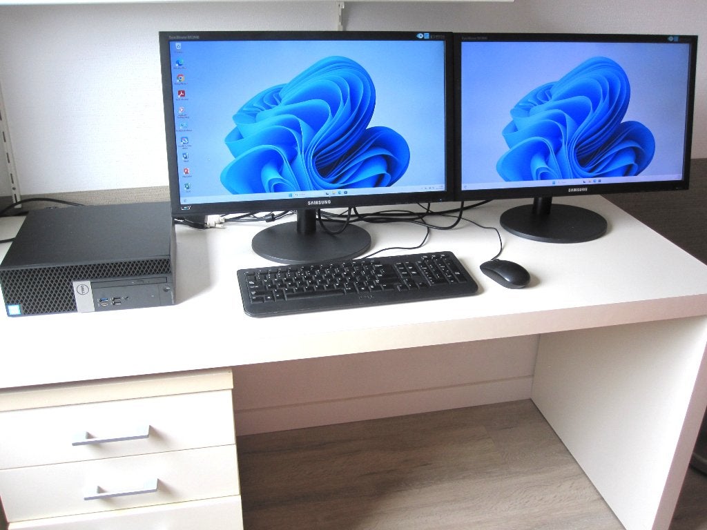Dell Optiplex 5040 i5-6500 16gb 128gb SSD + 500gb + 2x 24", Met monitor, Ophalen of Verzenden, Zo goed als nieuw, Dell
