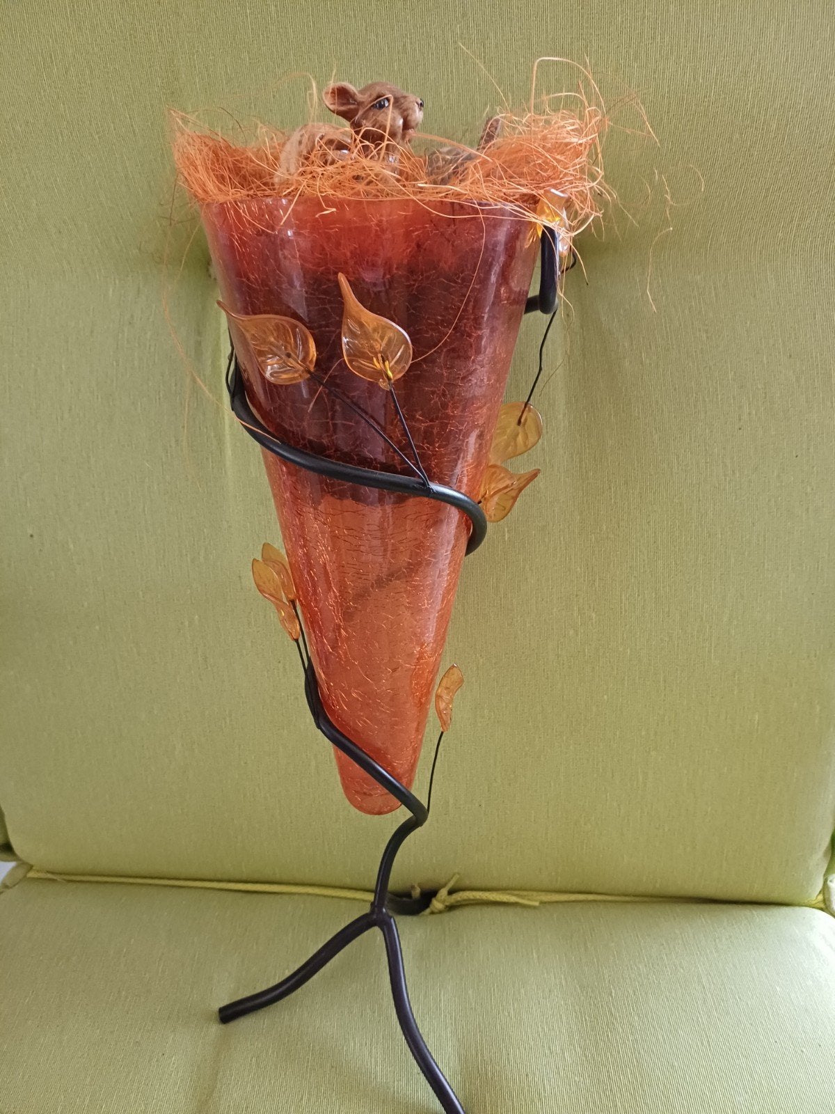 leuke vaas op standaard. 40 cm. hoog., Ophalen