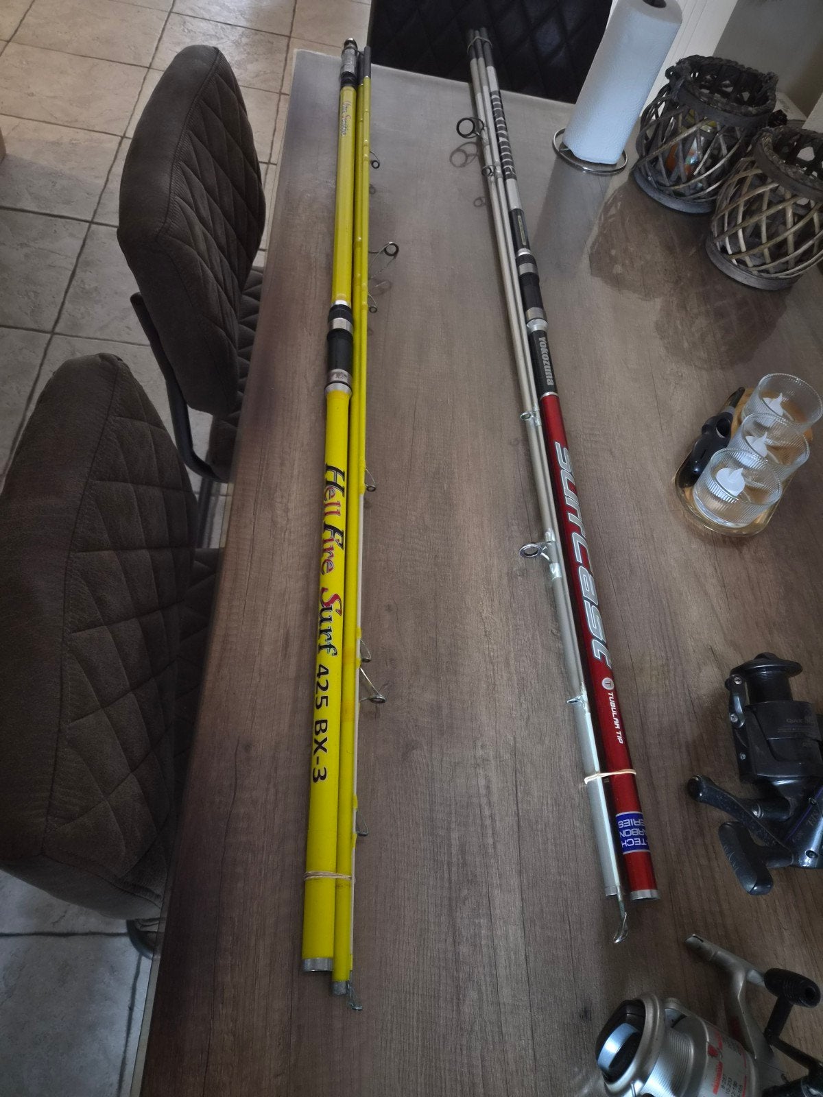 2 strandhengels met molen, Ophalen, Zo goed als nieuw, Molen
