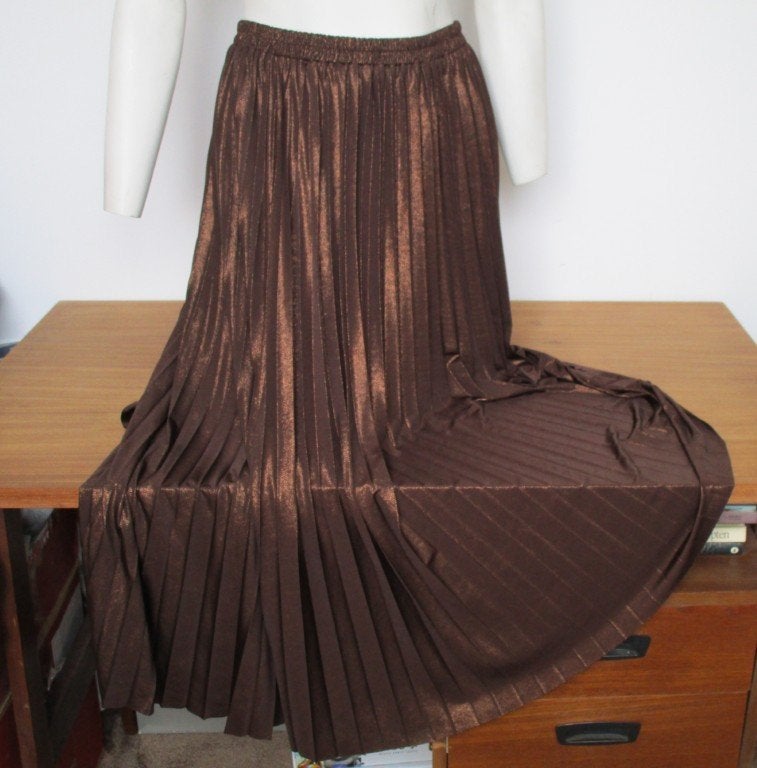Nr.191: Mooie Rok van An'ge maat 1 valt als M - L, Kleding | Dames, Maat 38/40 (M), Bruin, An'ge, Ophalen of Verzenden