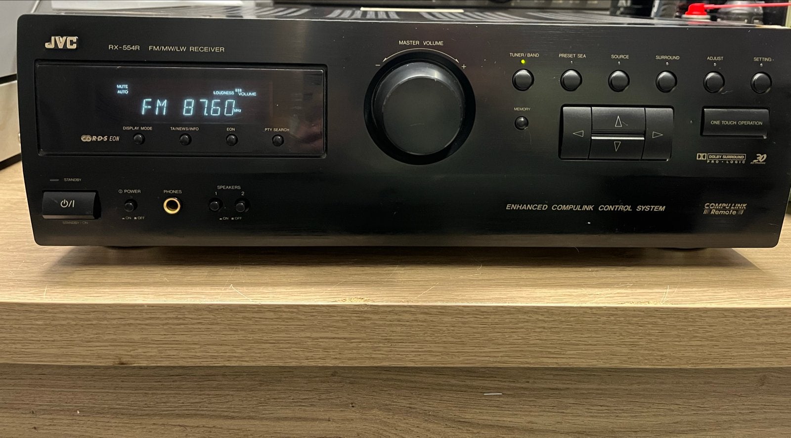 JVC RX-554R FM/MW/LW Receiver - Stereo Versterker, Audio, Tv en Foto, Gebruikt, JVC, Ophalen of Verzenden, 60 tot 120 watt