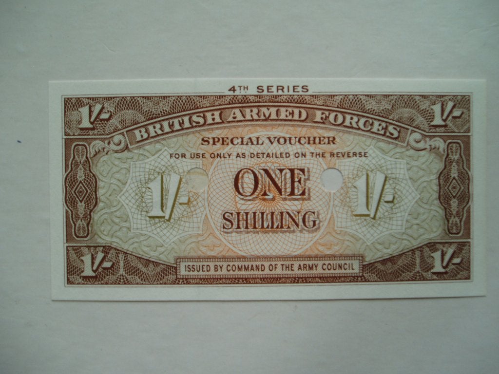 863. Groot Britanië, BAF 1 shilling 1962 UNC 4th series., Verzenden, Overige landen, Los biljet