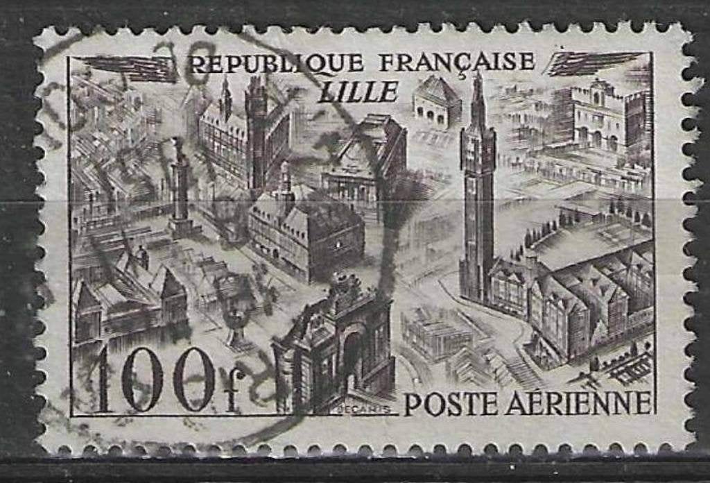 Frankrijk 1949 - Yvert 24PA - Luchtpost - Rijssel (ST), Verzenden, Gestempeld