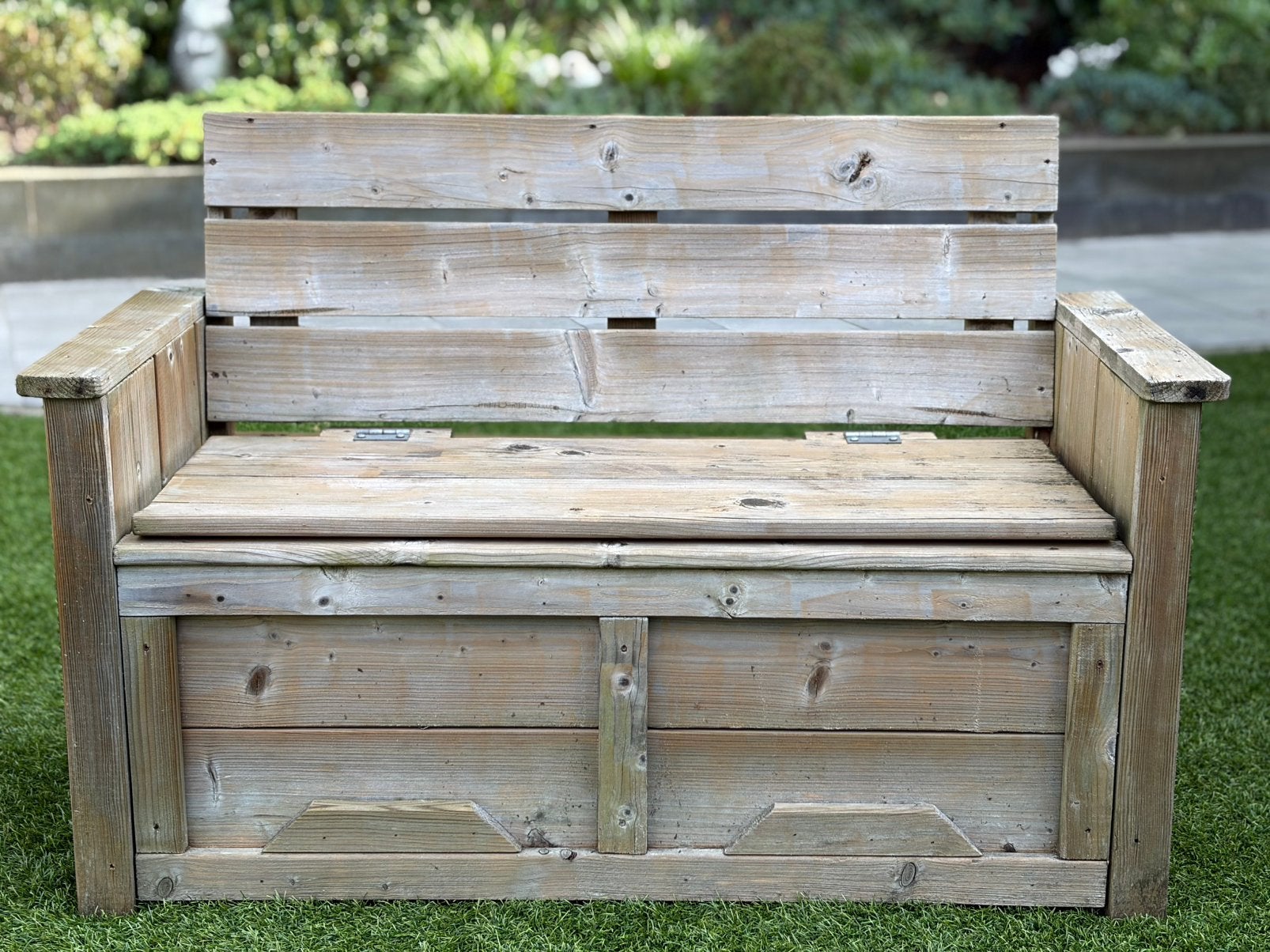 Houten klepbankje, Ophalen, Gebruikt, Hout