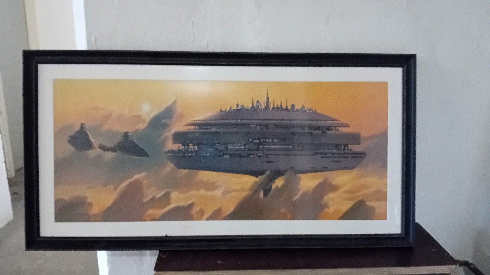 Star Wars Cloud City Bespin ingelijste kunstprint, Ophalen of Verzenden, Zo goed als nieuw, Boek of Poster