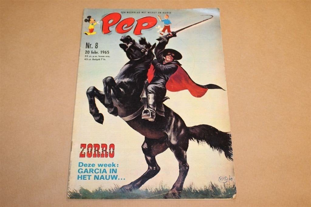 Pep - Nr. 8 - 1965 - Zorro nummer, Boeken, Eén stripboek, Ophalen of Verzenden, Zo goed als nieuw