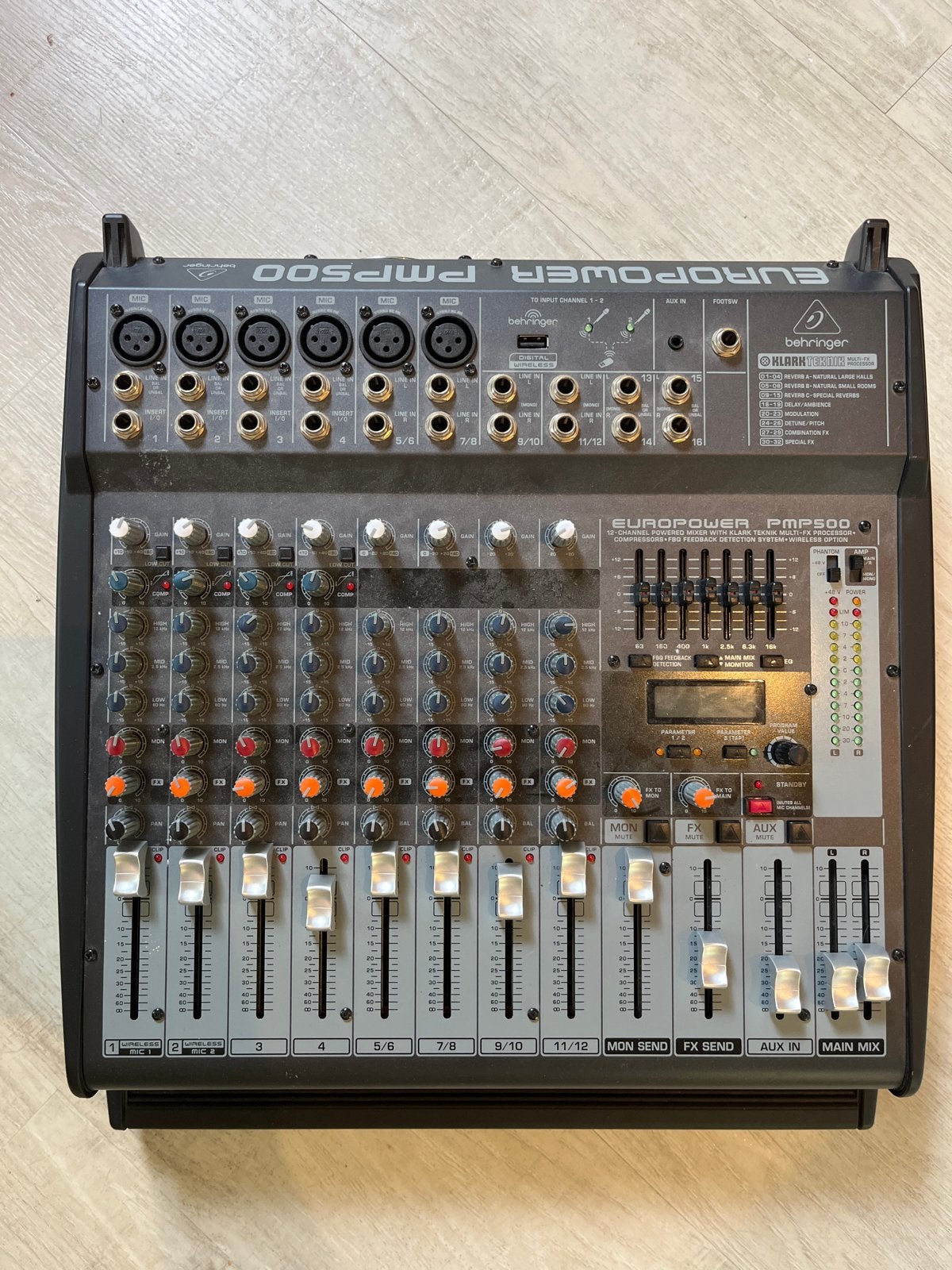 Behringer Europower PMP500 Powermixer, Muziek en Instrumenten, Mengpanelen, Ophalen, Gebruikt, 10 tot 20 kanalen, Microfooningang