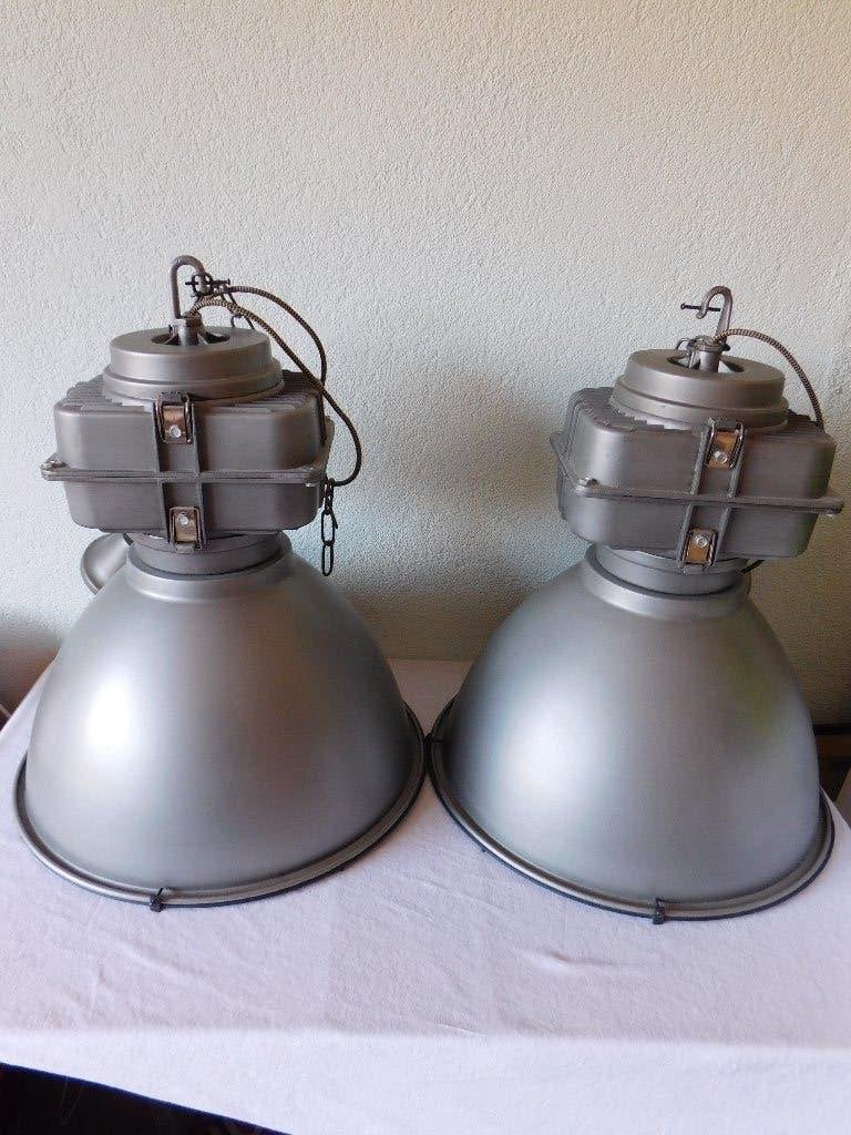 2x Brilliant hanglamp Anouk met rooster 93680/84, zilvergrij, Ophalen, Gebruikt, Metaal, E27 (groot)