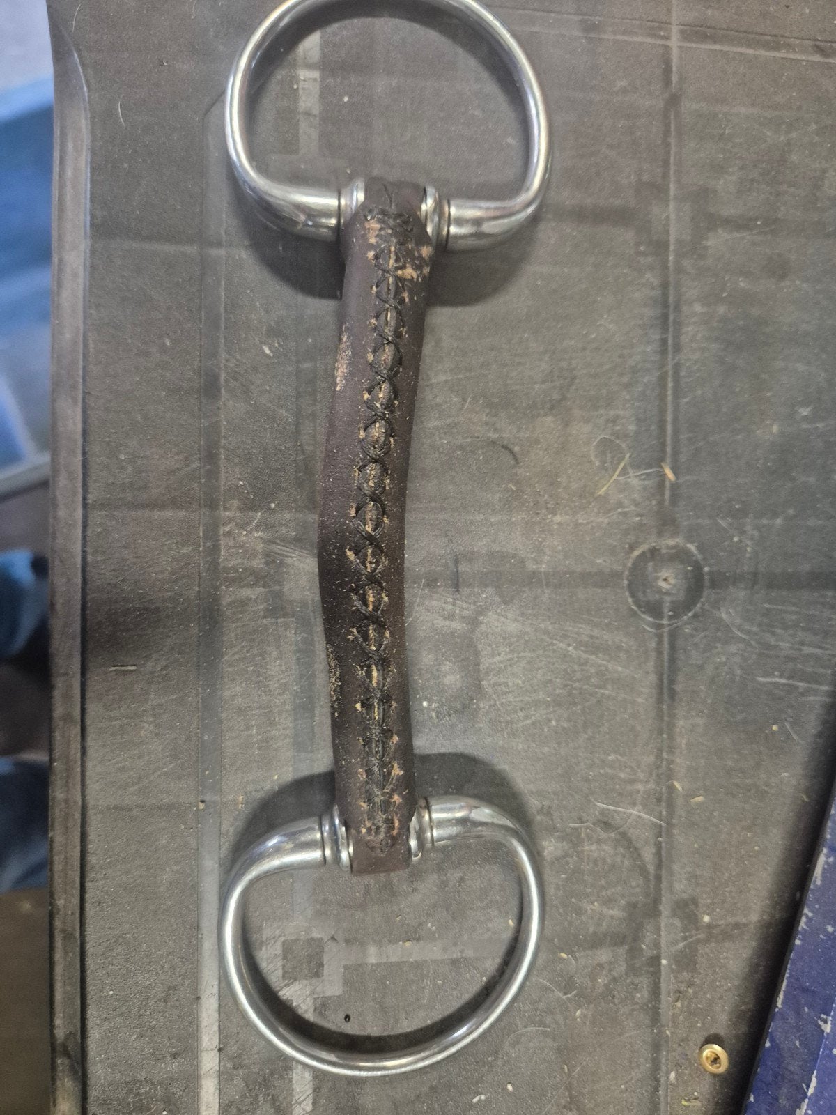 Trust bit , bustrens , 13.5 cm , leder , leer soepele kern, Dieren en Toebehoren, Ophalen, Dressuur