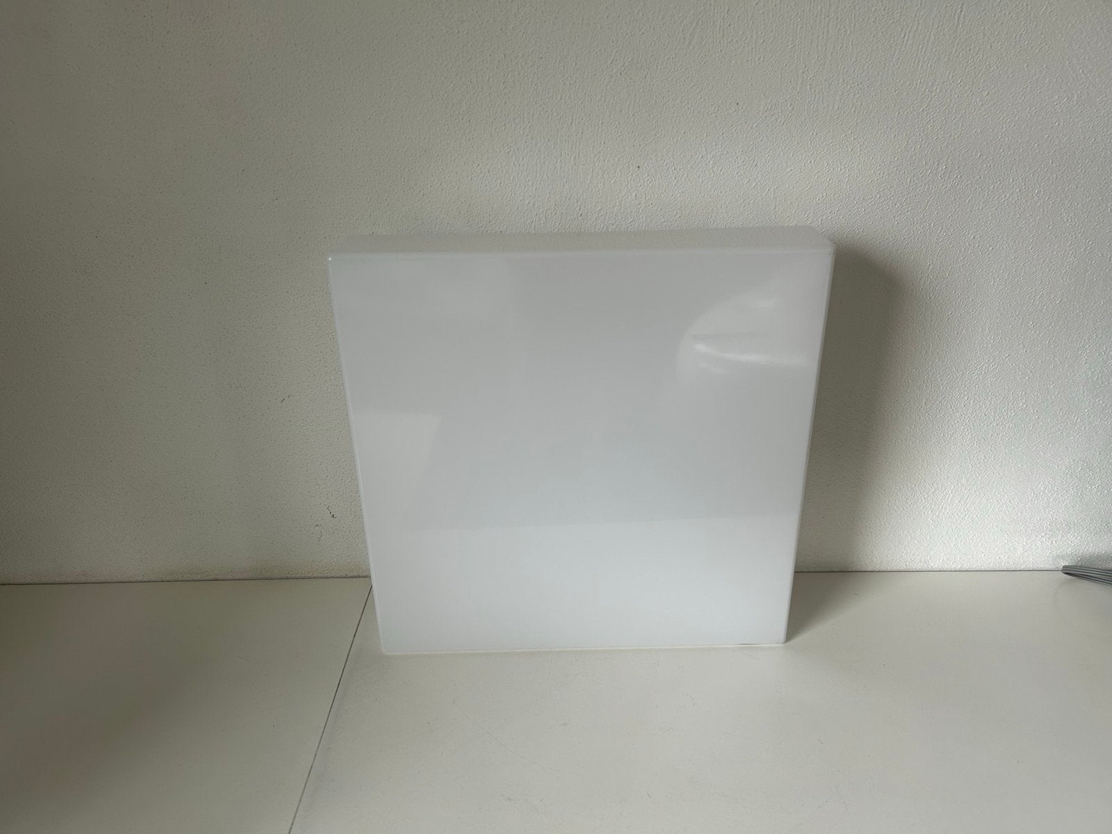 Witte vierkante plafondlamp met TL-buis, Wit, Overige merken, Gebruikt, Kunststof