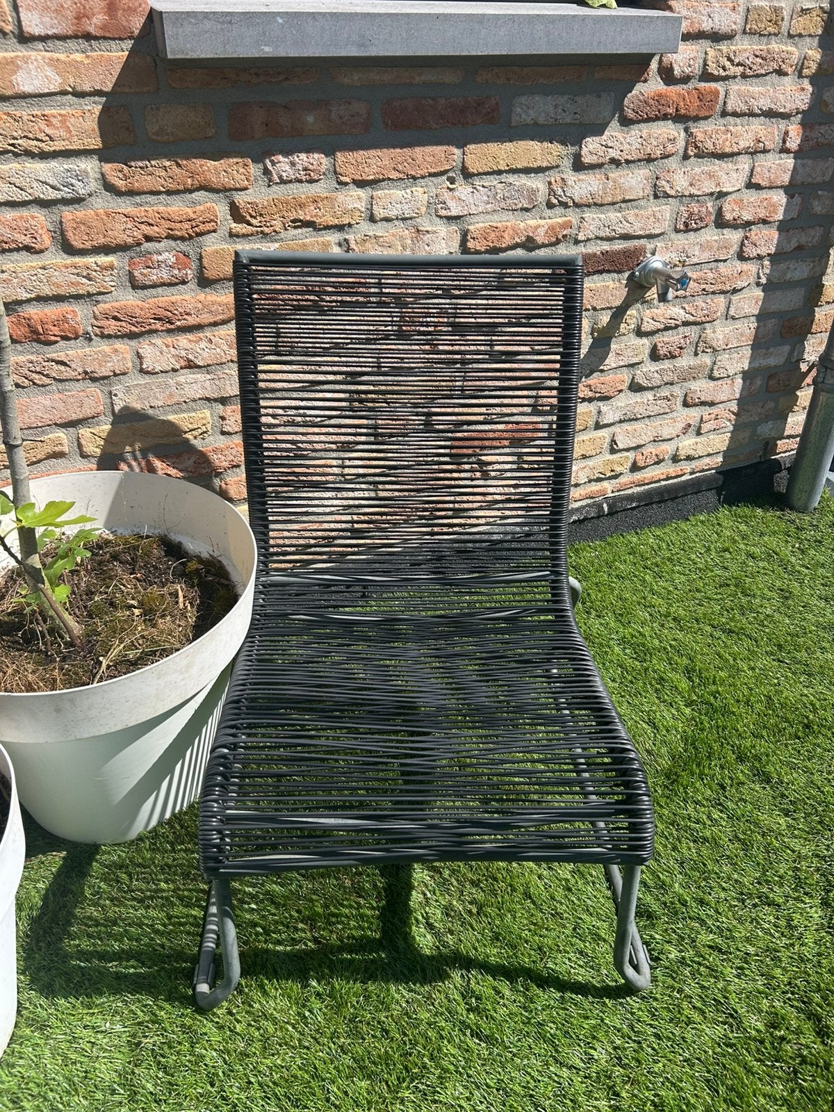 Lounge stoel “draadjes” 2 stuks, Ophalen, Gebruikt, Wicker