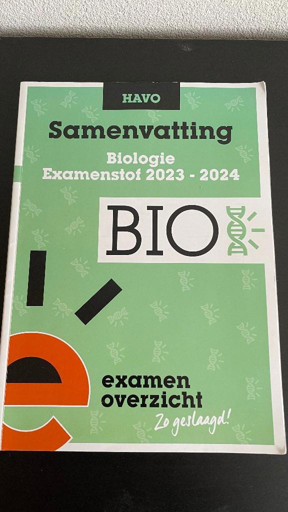 Havo biologie samenvatting examenstof examenoverzicht, Boeken, Schoolboeken, Ophalen of Verzenden, Zo goed als nieuw, HAVO, Biologie