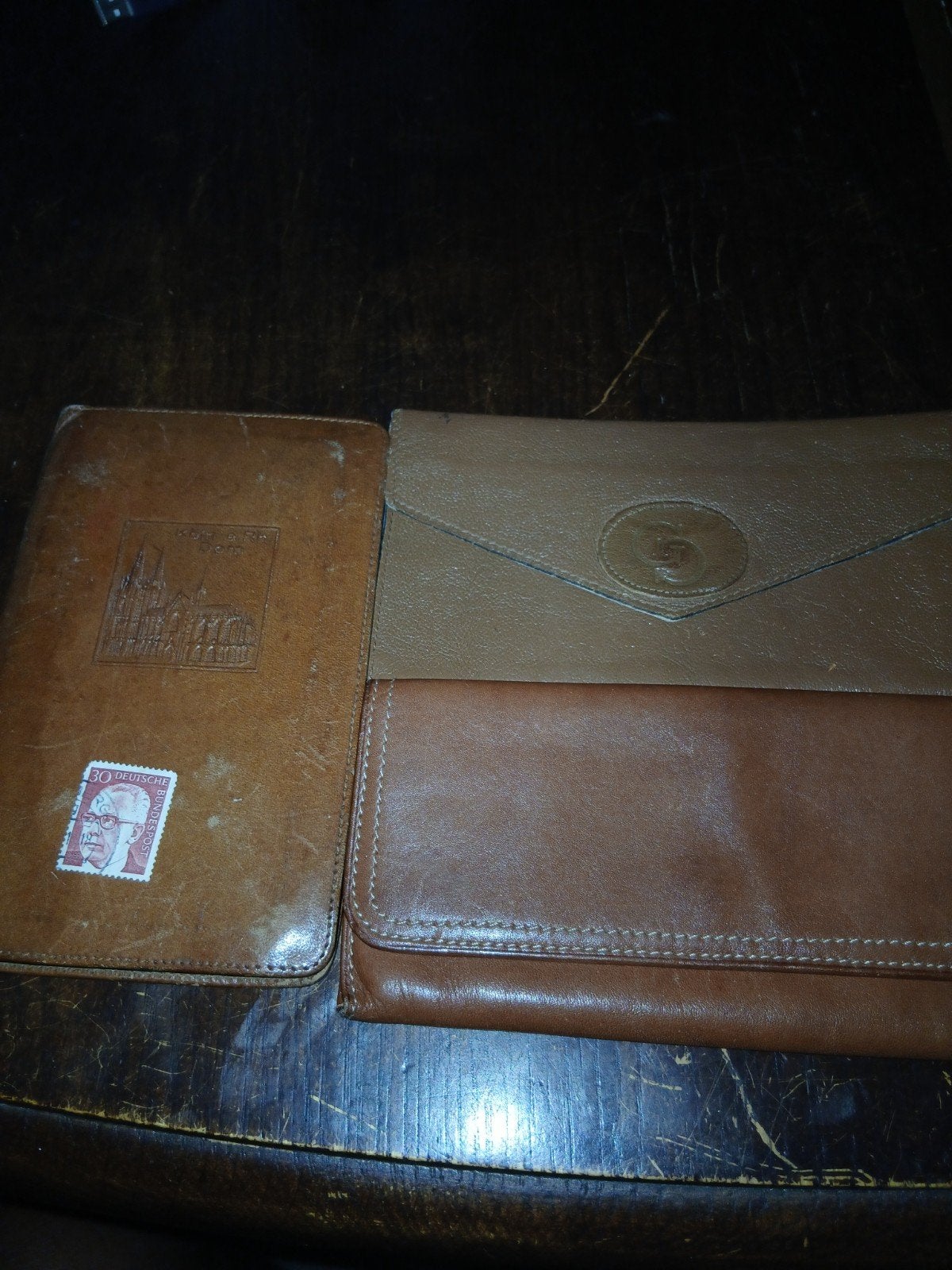 Vintage (kalf)Leren Portemonnee/Pasjeshouder - Bond Street, Ophalen of Verzenden, Gebruikt, Bruin, Leer
